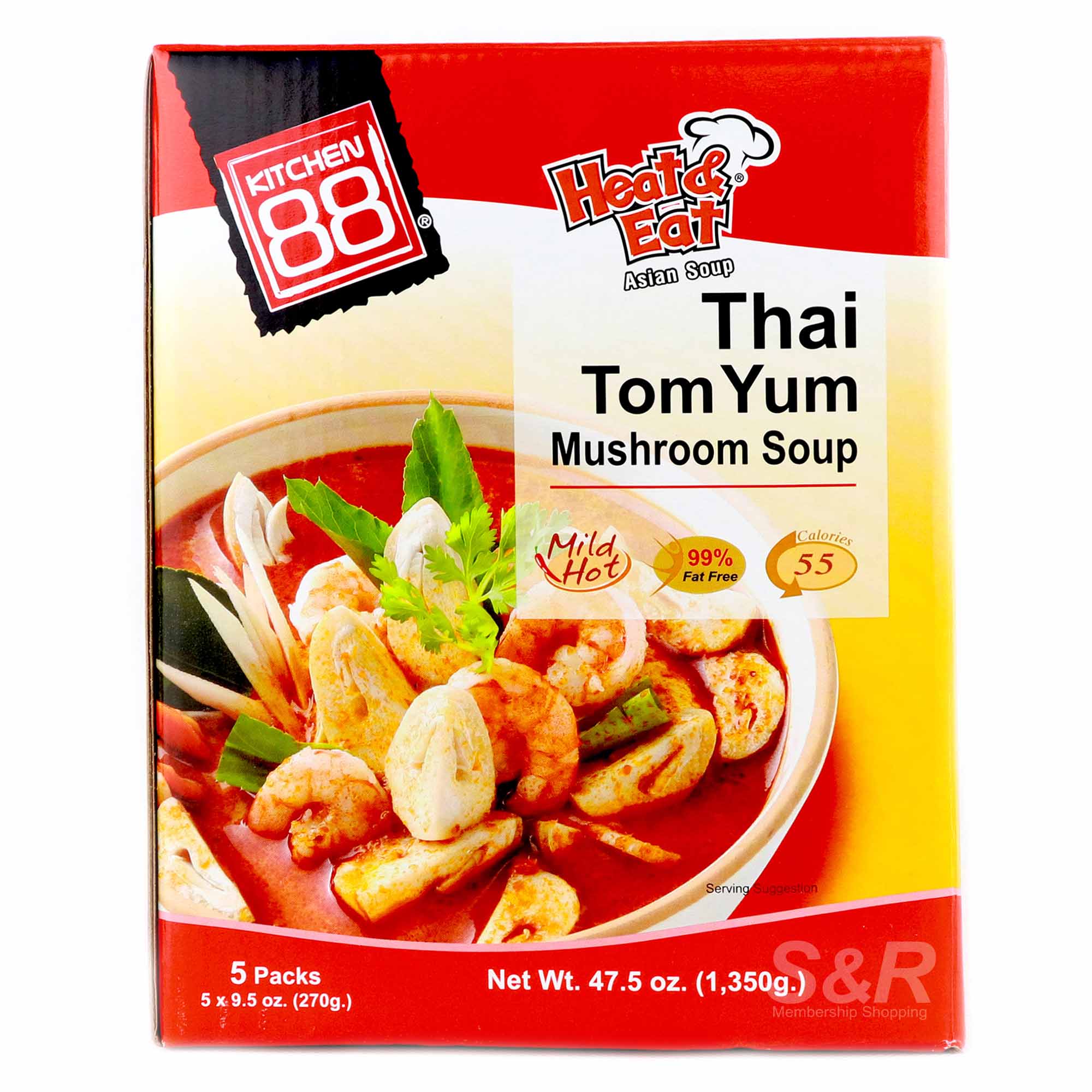 Kitchen 88 Thai Tom Yum Mushroom Soup 5pcs